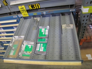 LISTA HEAVY DUTY 10-DRAWER PARTS CABINET W/ CONTENTS (W-50) LOADING & HANDLING FEE $25-